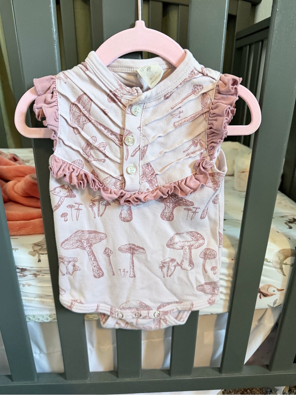 kate quinn Pale Pink Baby Romper with Subtle Print